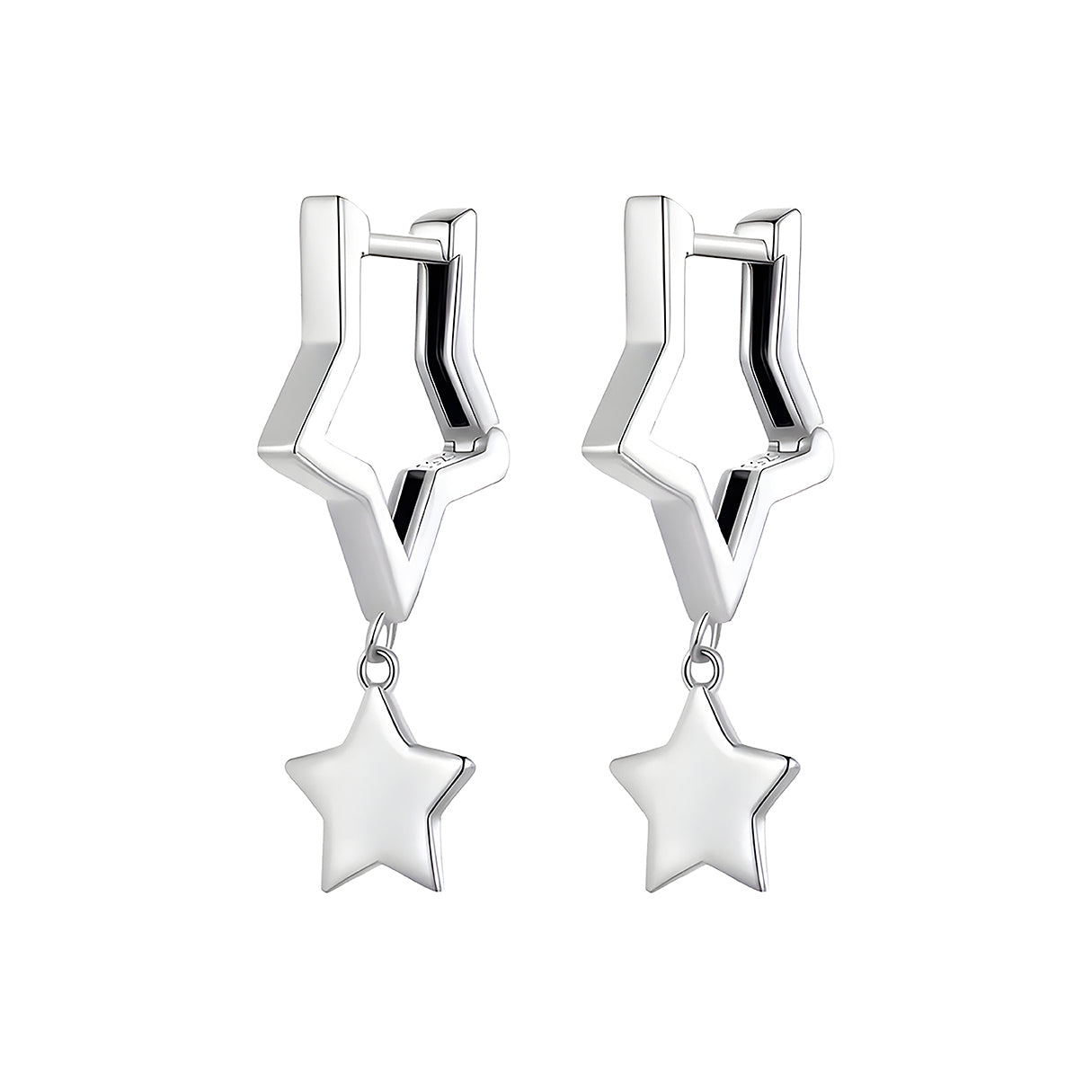 Aretes de Estrella, Plata .925, Ame Glam Pop