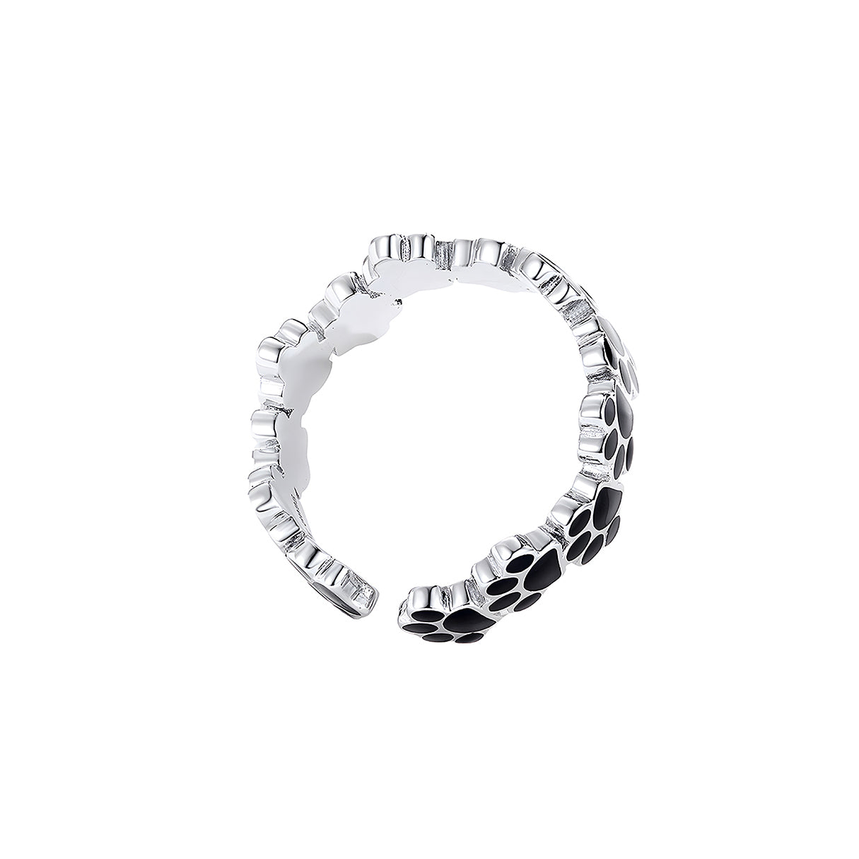 Anillo de Plata .925, Black Footprint, Miow