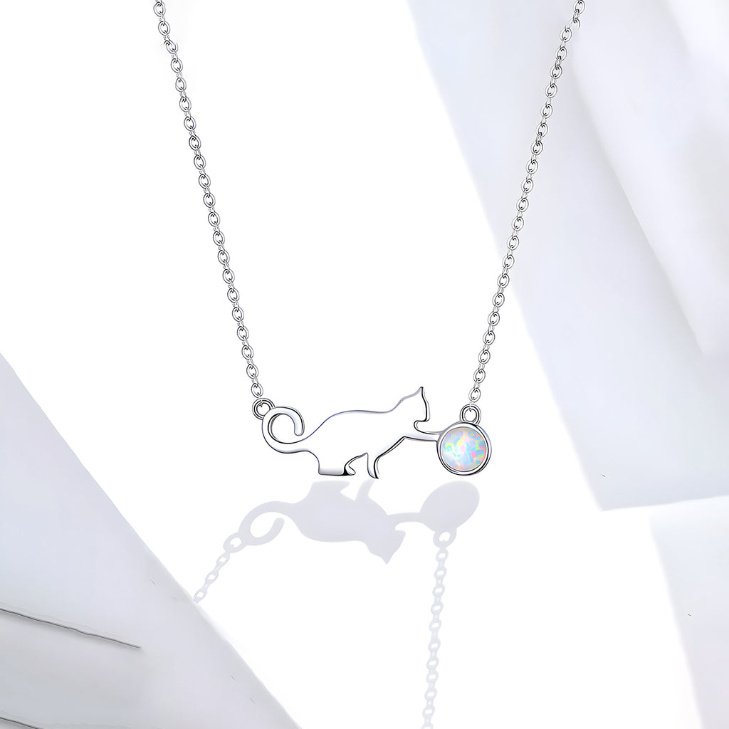 Collar de Plata .925, Moon Cat, Miow