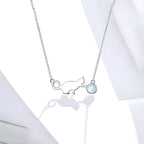 Collar de Plata .925, Moon Cat, Miow