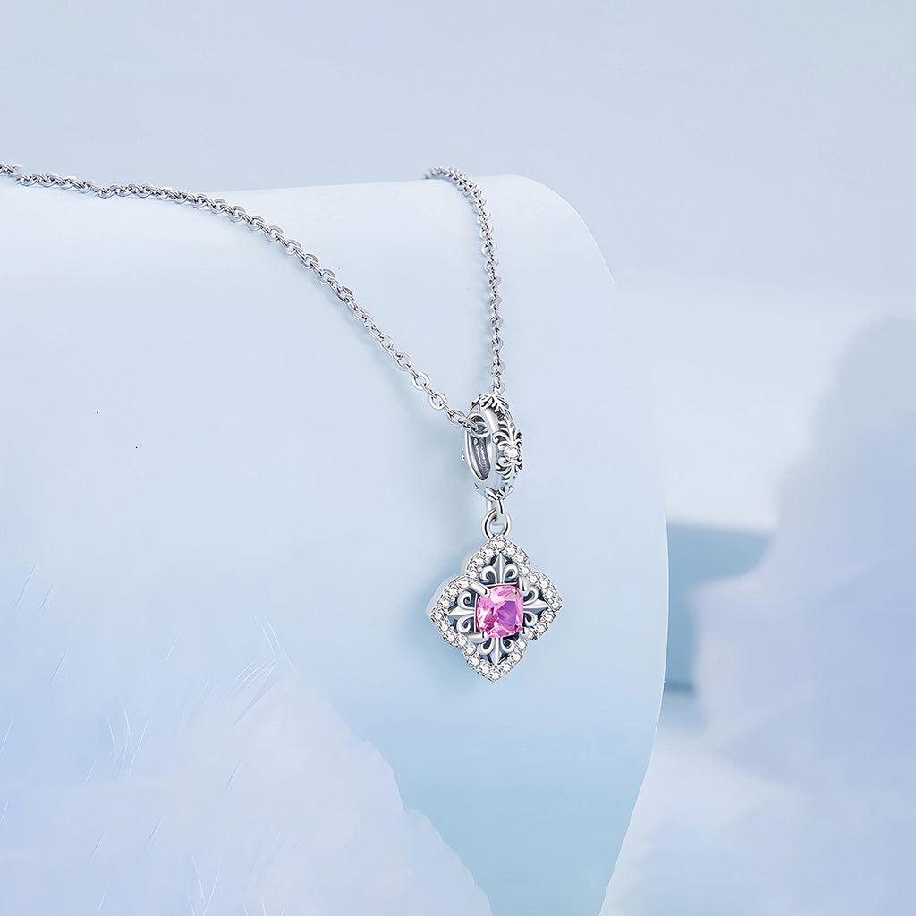 Charm de Cruz de Cuatro Pétalos, Plata .925, Ame Glam Pop