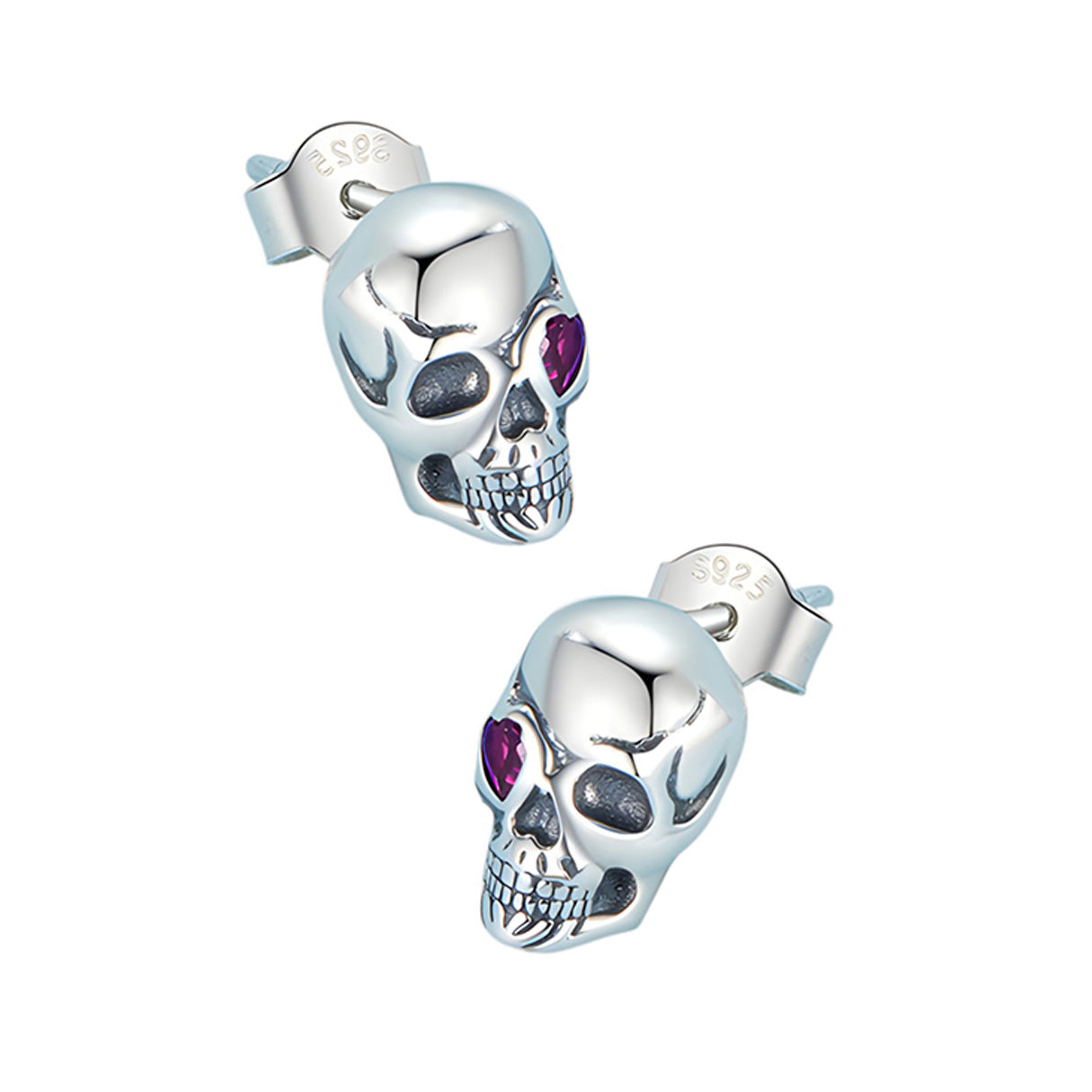 Aretes de Cráneo, Plata .925, Ame Glam Pop