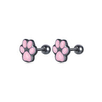 Aretes de Plata .925, Cat Footprints, Miow