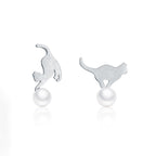 Aretes de Plata .925, Cat Sphere, Miow
