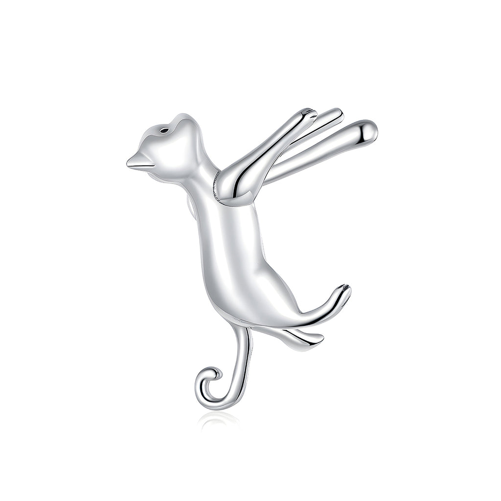 Aretes de Plata .925, Cat In Ear, Miow