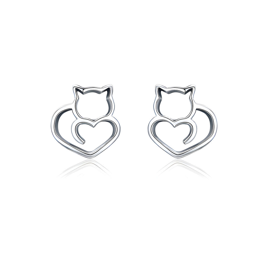 Aretes de Plata .925, Cat'S Love, Miow