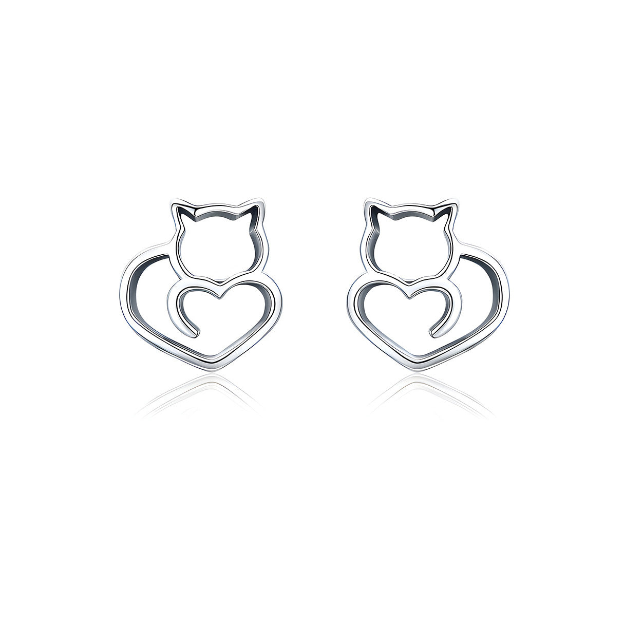 Aretes de Plata .925, Cat'S Love, Miow