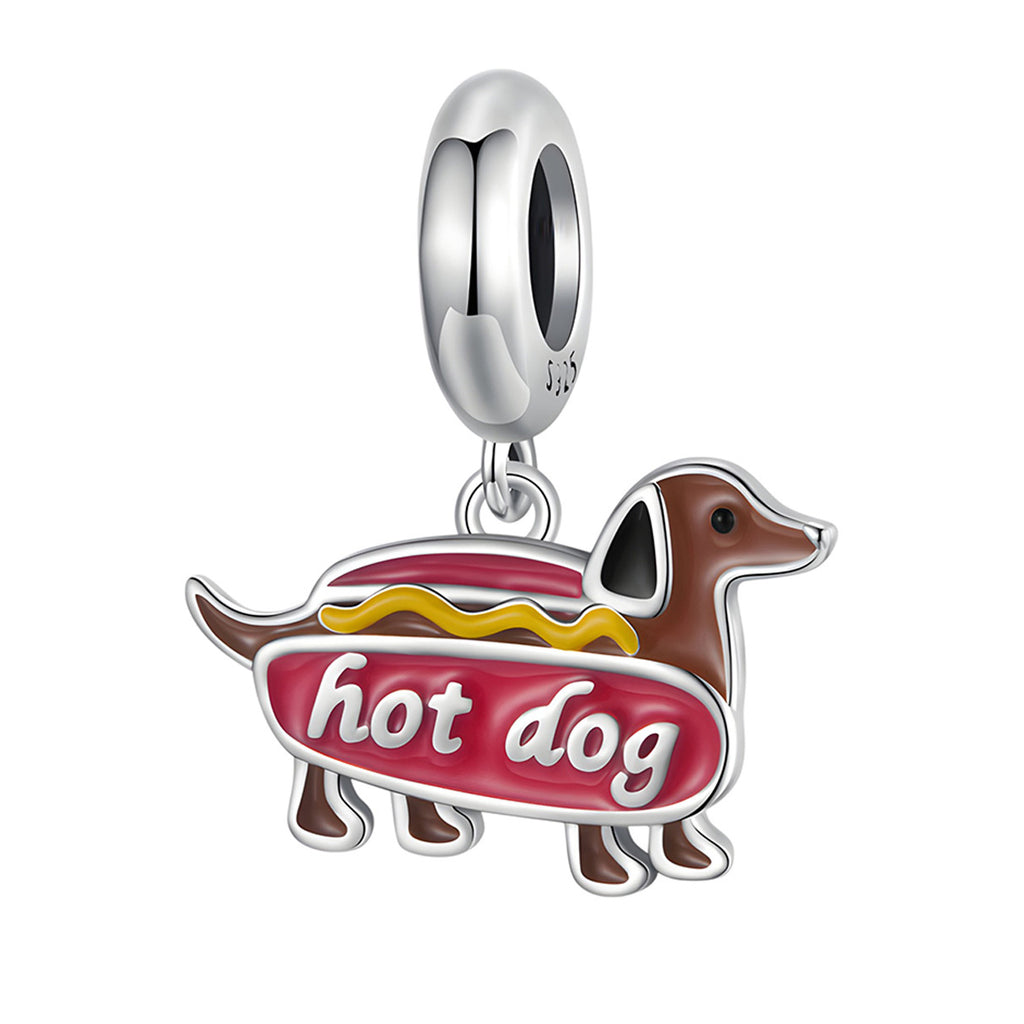 Charm de Perro Salchica, Plata .925, Ame Glam Pop