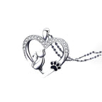 Collar de Plata .925, Cat Footprint Black, Miow