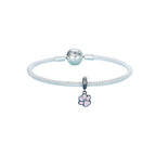 Charm de Plata .925, Pink And Black Footprint, Miow