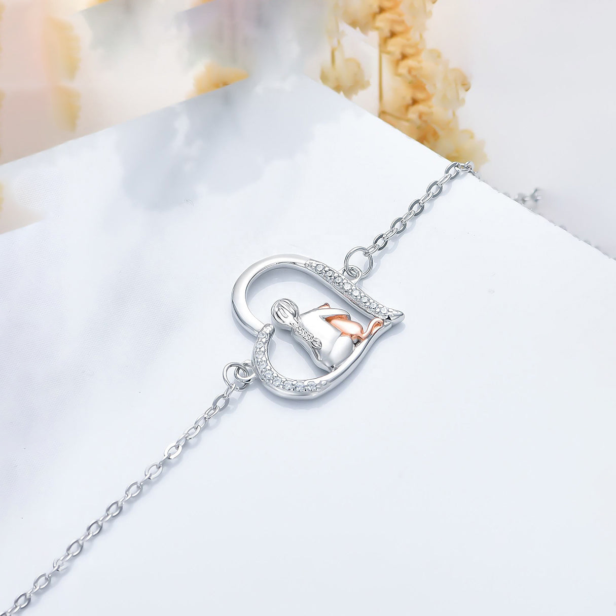 Pulsera de Plata .925, Cat Girl, Miow