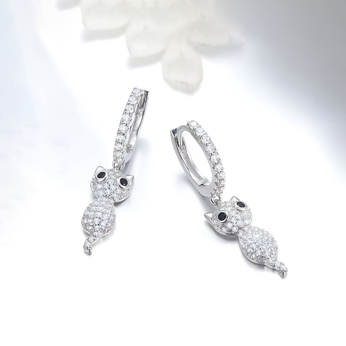 Aretes de Plata .925, Cat Glitters, Miow