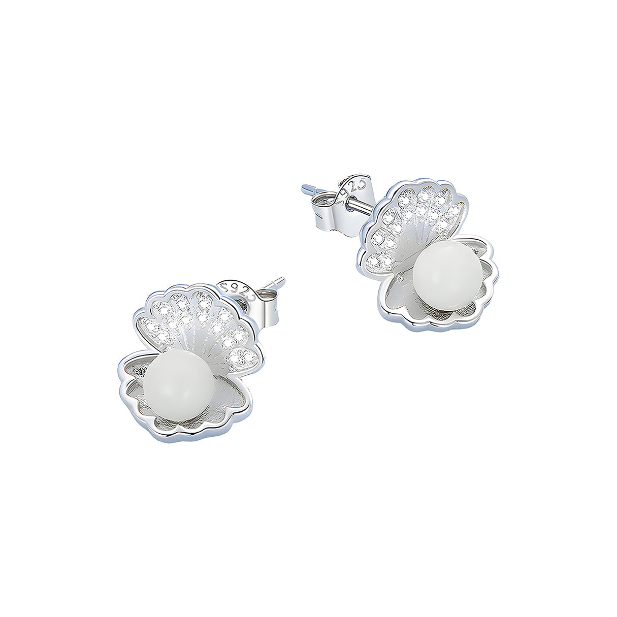 Aretes de Concha, Plata .925, Ame Glam Pop
