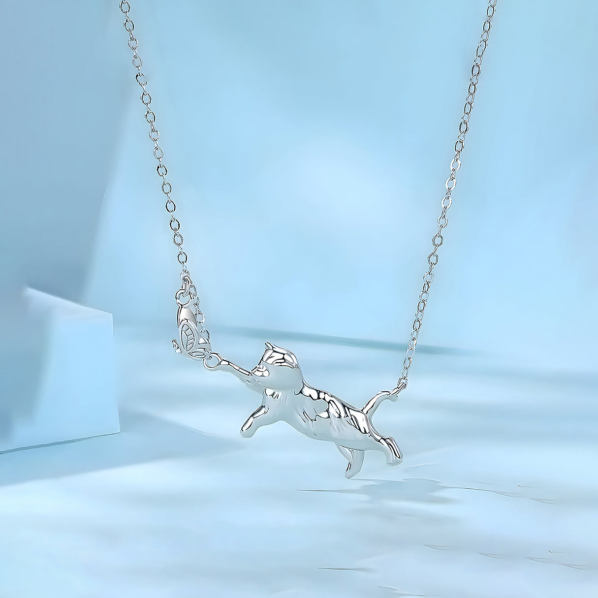Collar de Plata .925, Butterfly Cat, Miow