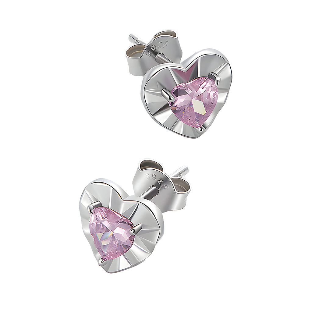 Aretes de Corazón, Plata .925, Ame Glam Pop