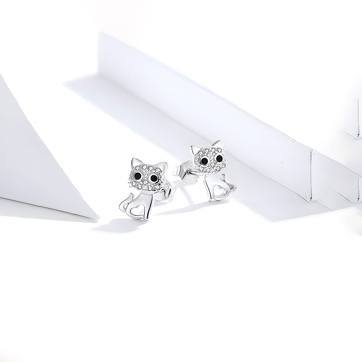 Aretes de Plata .925, Twin Cats, Miow