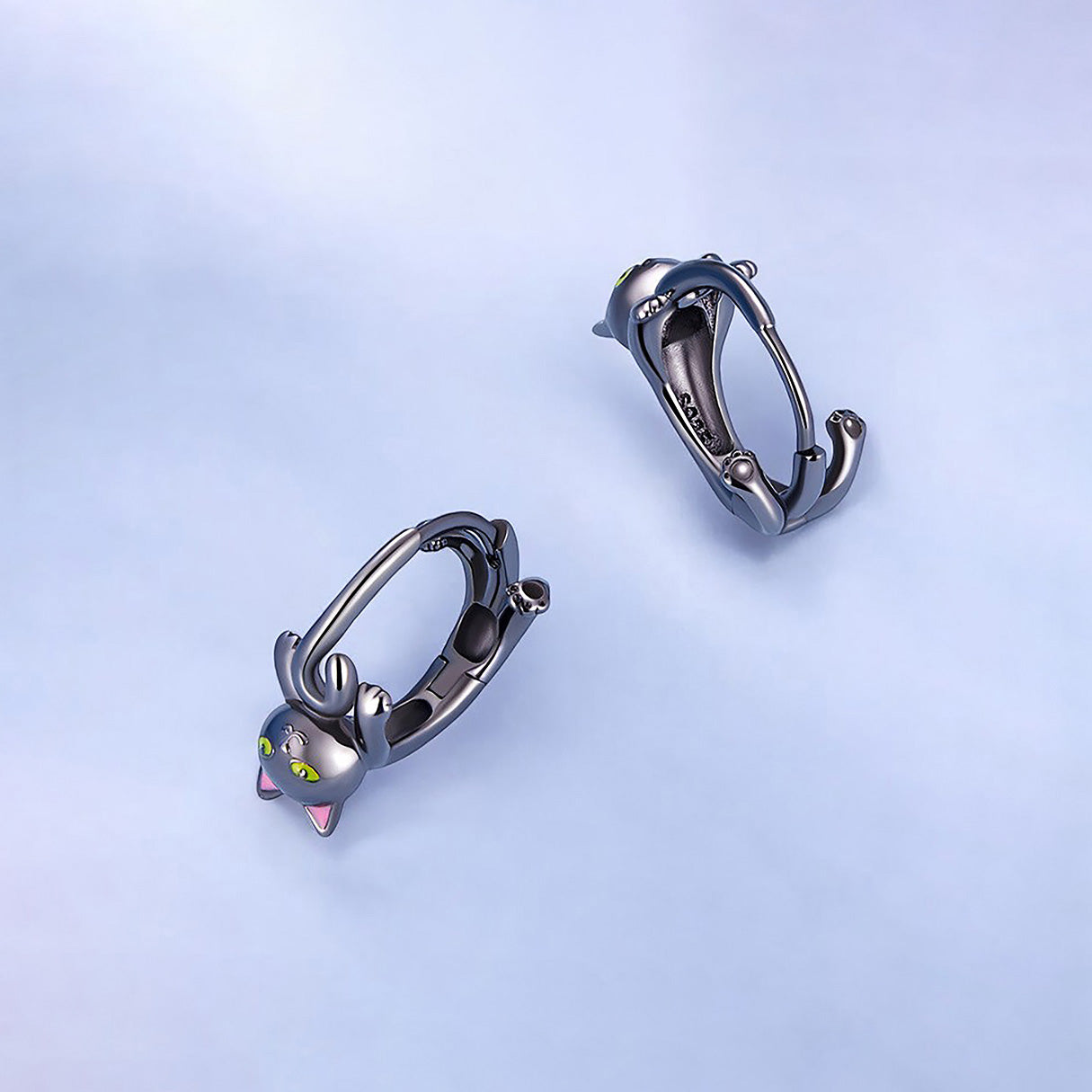 Aretes de Plata .925, Cats Looking, Miow
