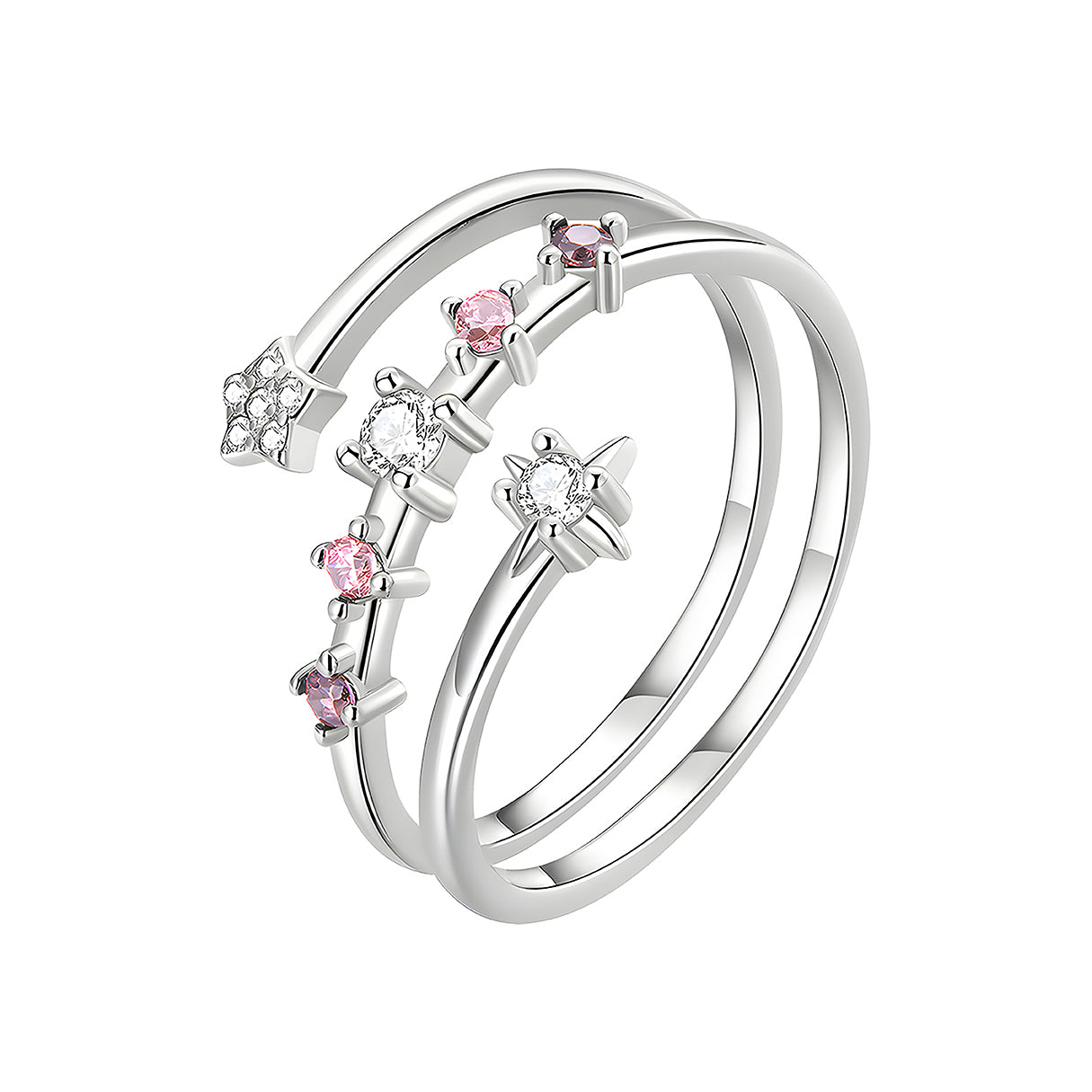 Anillo de Estrella, Plata .925, Ame Glam Pop