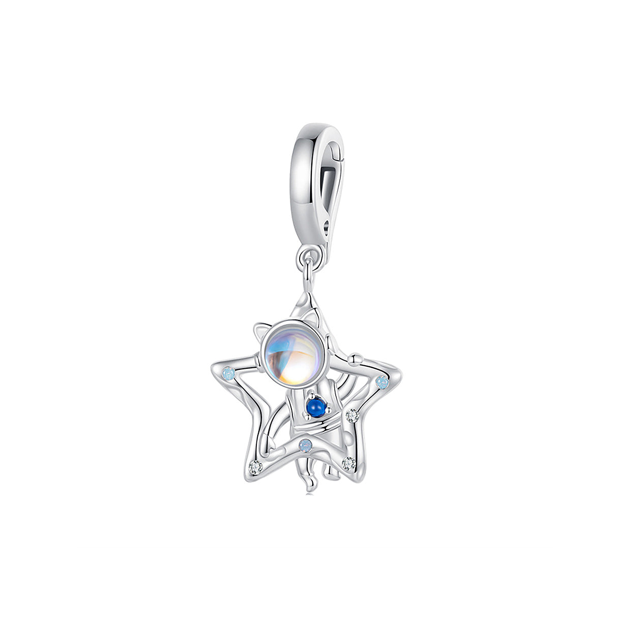 Charm de Plata .925, Astronaut Cat, Miow