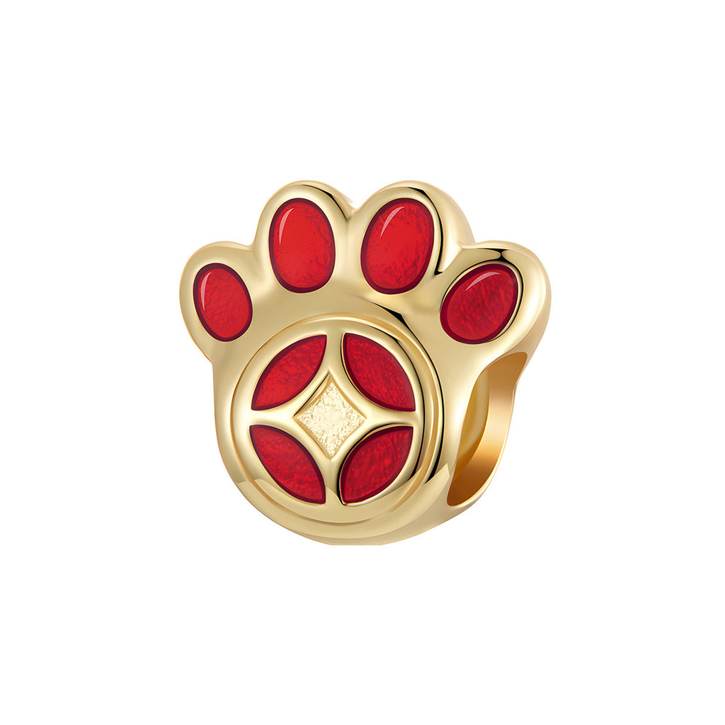 Charm de Plata .925, Chinese Cat'S Paw, Miow