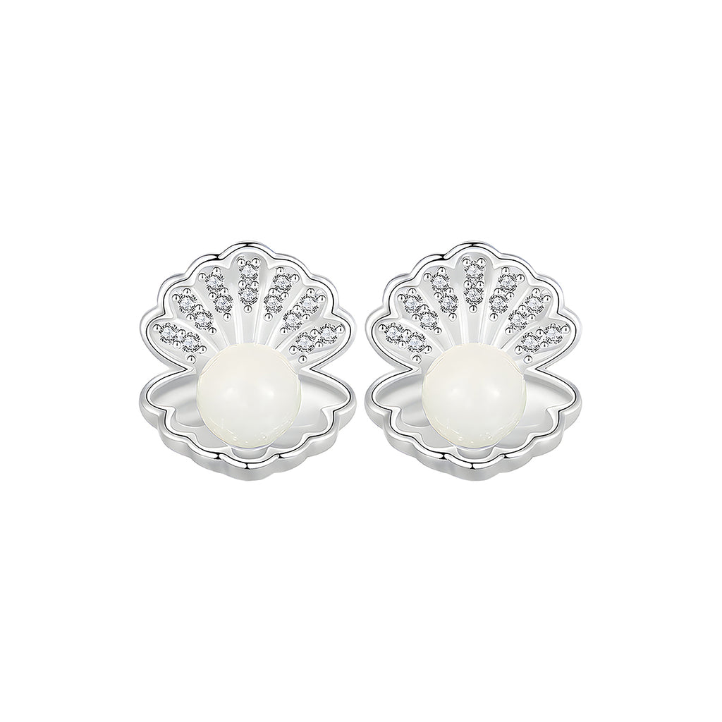 Aretes de Concha, Plata .925, Ame Glam Pop