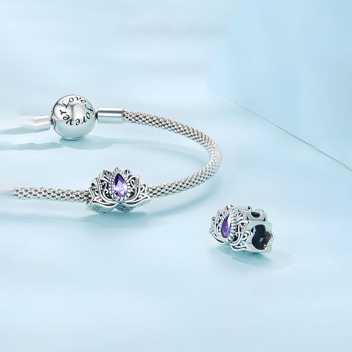Charm de Flor de Loto, Plata .925, Ame Glam Pop