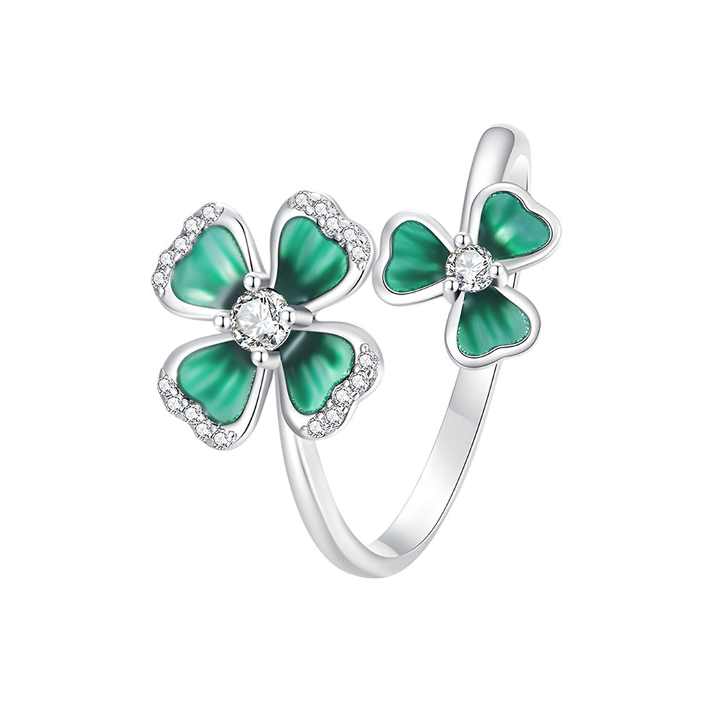 Anillo de Trébol, Plata .925, Ame Glam Pop