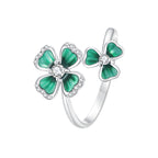 Anillo de Trébol, Plata .925, Ame Glam Pop
