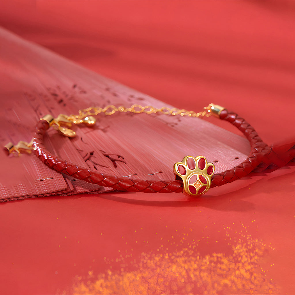 Charm de Plata .925, Chinese Cat'S Paw, Miow