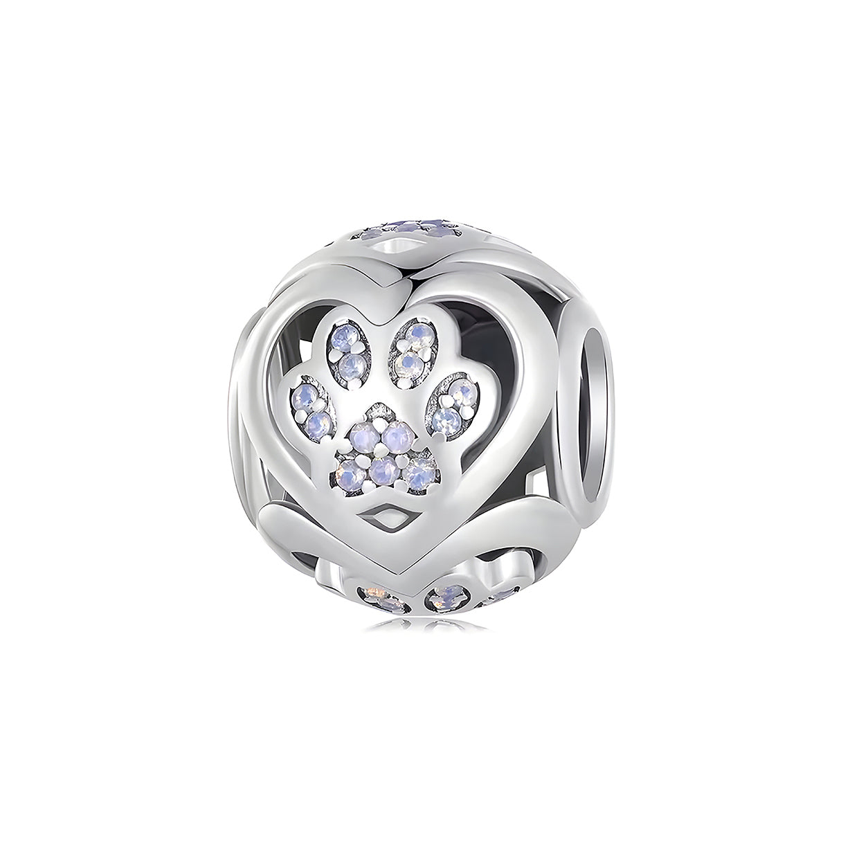 Charm de Plata .925, Footprint, Miow