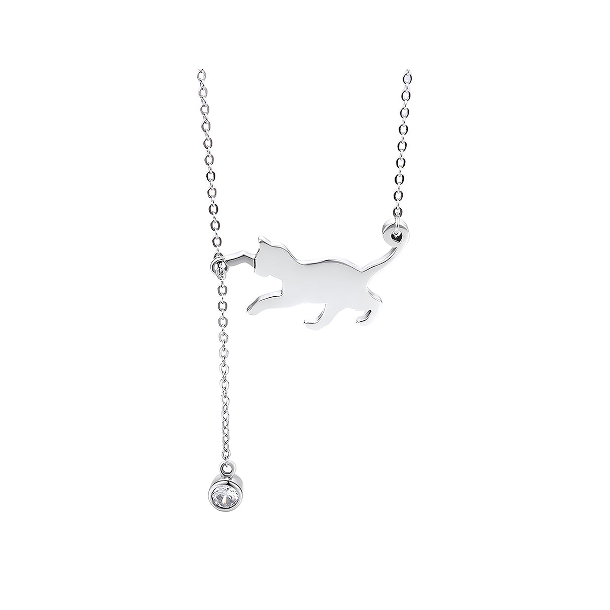 Collar de Plata .925, Cat Playing, Miow