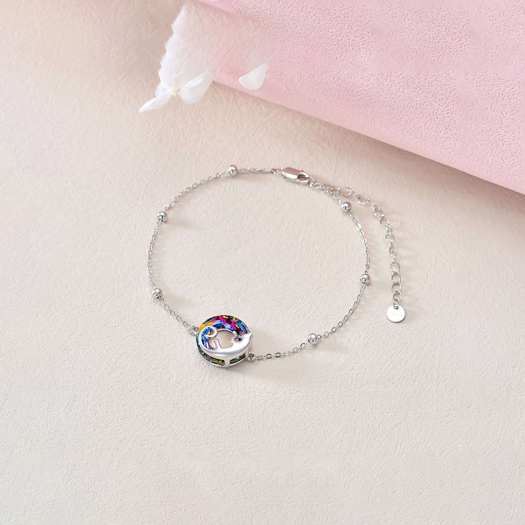 Pulsera de Plata .925, Cat Crystal, Miow