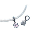 Charm de Plata .925, Pink And Black Footprint, Miow