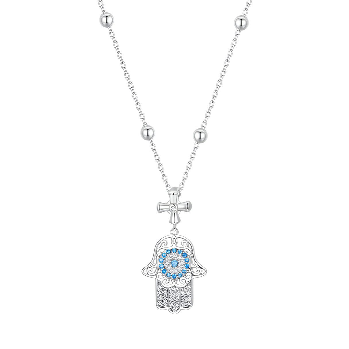 Collar Mano Fátima, Plata .925, Ame Glam Pop