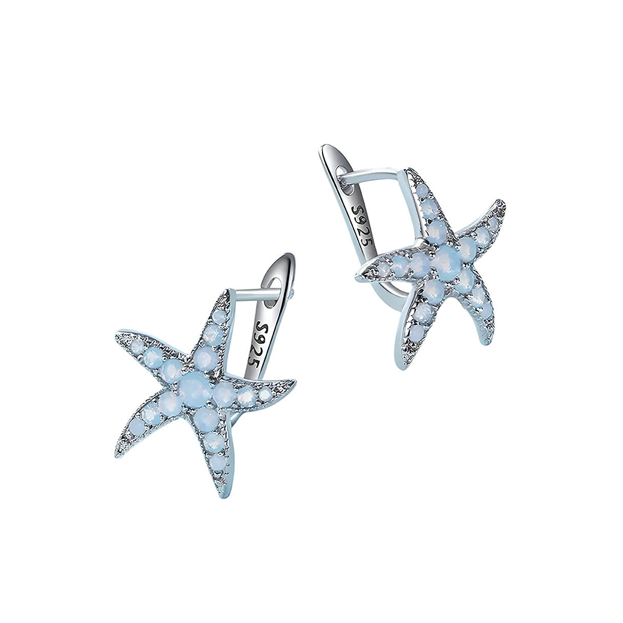 Aretes de Estrella Mar, Plata .925, Ame Glam Pop