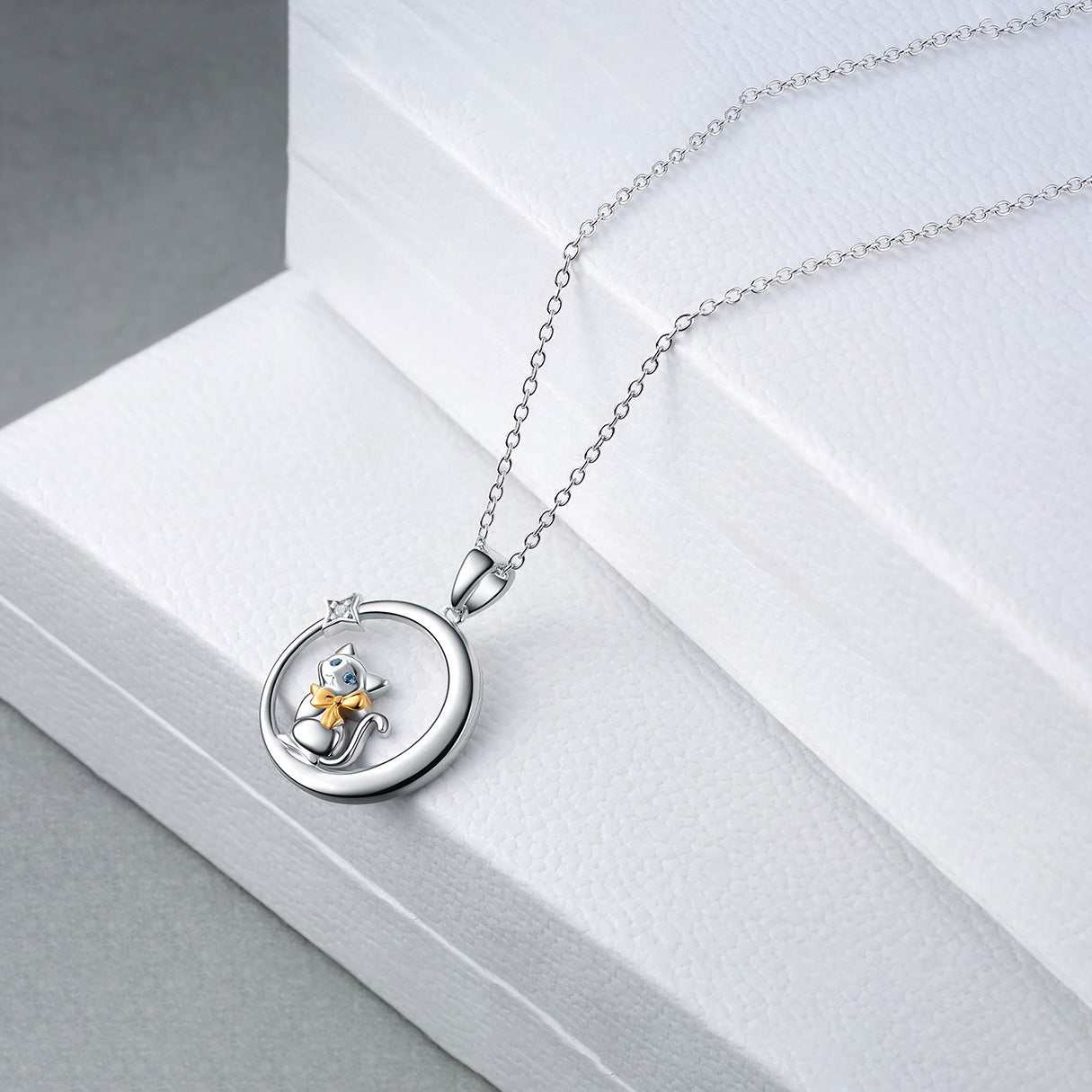 Collar de Plata .925, Cat Urn, Miow