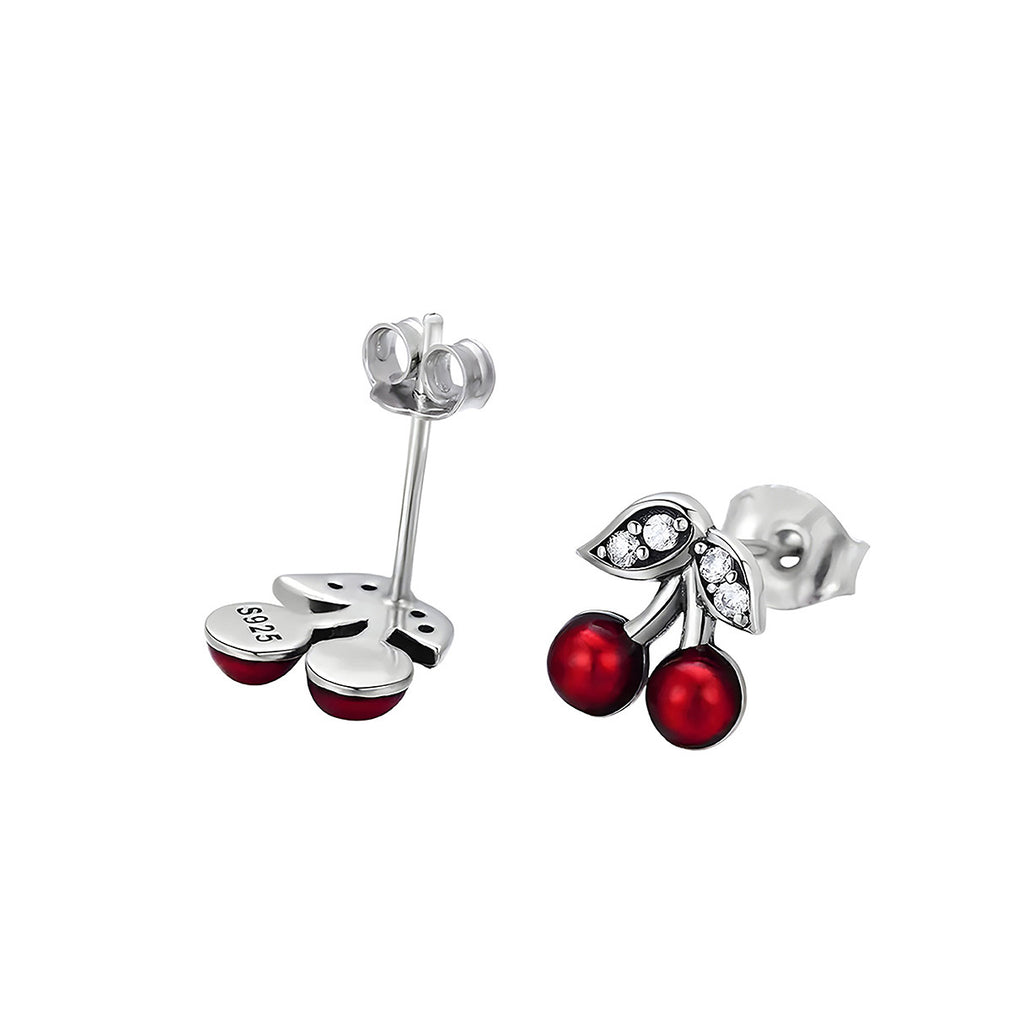 Aretes de Cereza, Plata .925, Ame Glam Pop