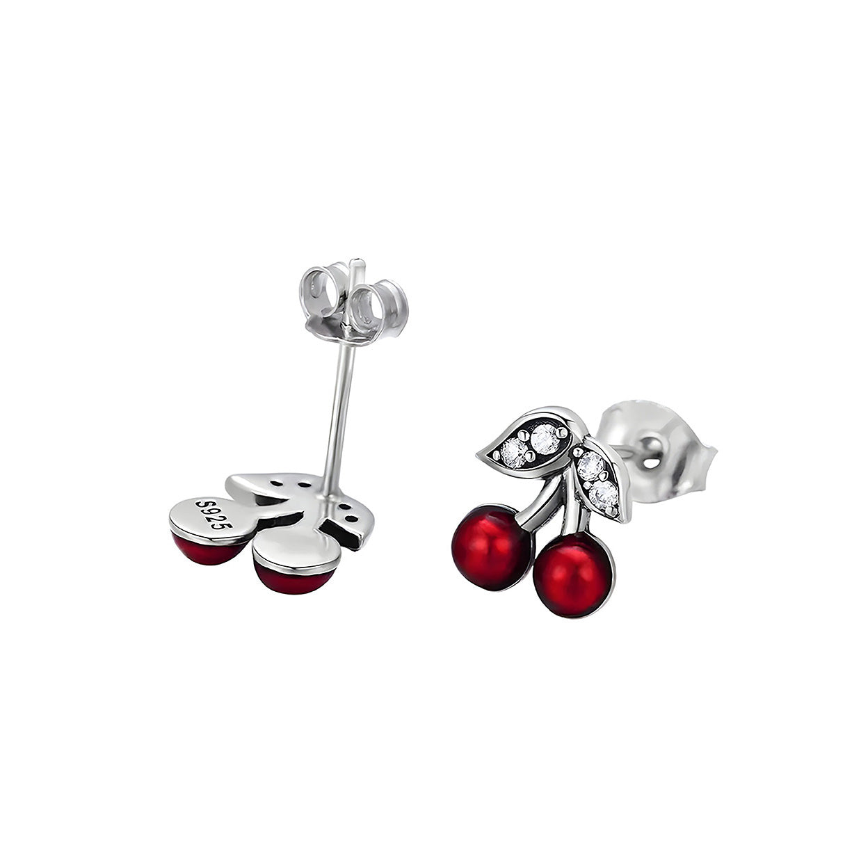 Aretes de Cereza, Plata .925, Ame Glam Pop