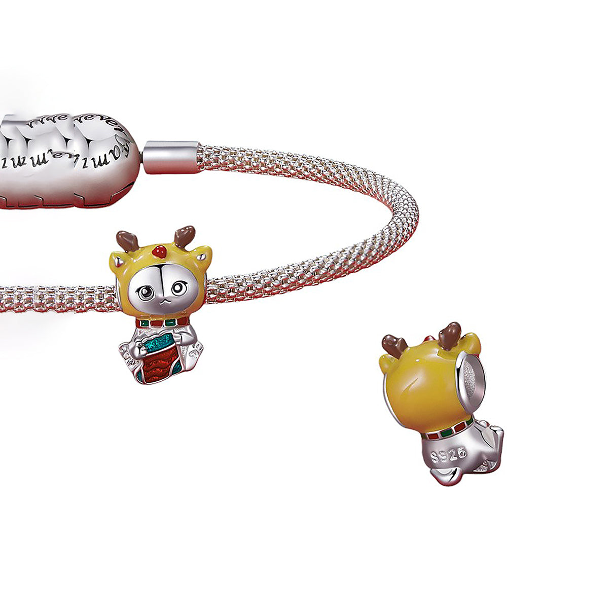 Charm de Plata .925, Reno Cat, Miow