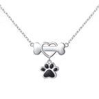 Collar de Huella, Plata .925, Ame Glam Pop