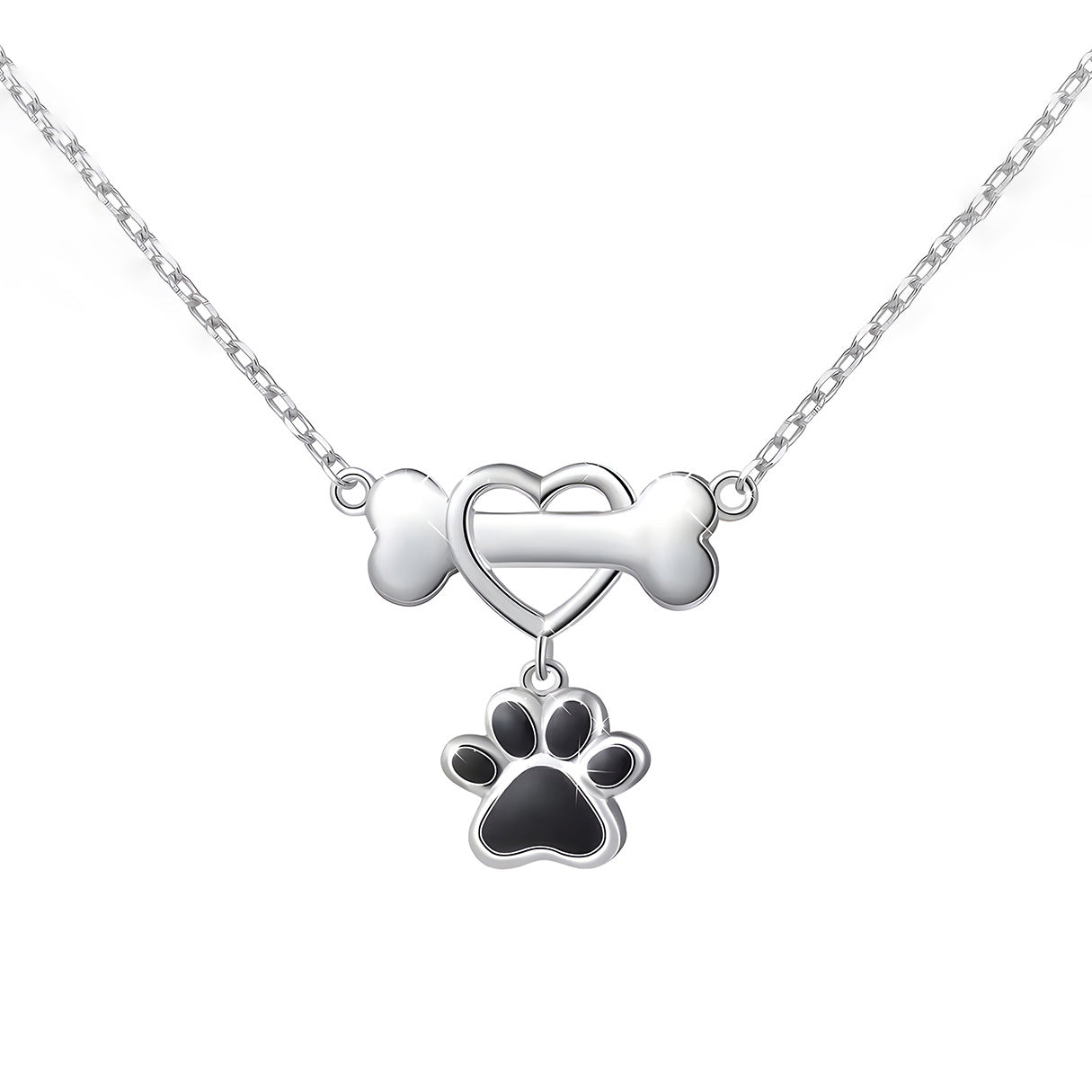 Collar de Huella, Plata .925, Ame Glam Pop