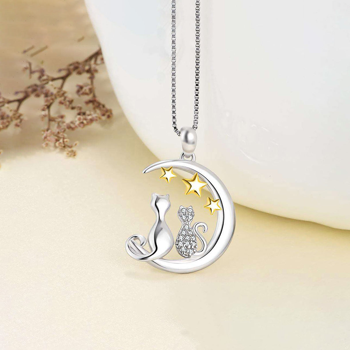 Collar de Plata .925, Cat Moon, Miow