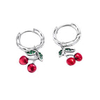 Aretes de Cereza, Plata .925, Ame Glam Pop