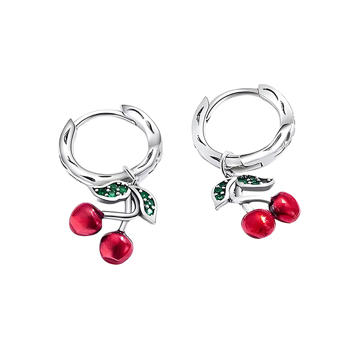 Aretes de Cereza, Plata .925, Ame Glam Pop