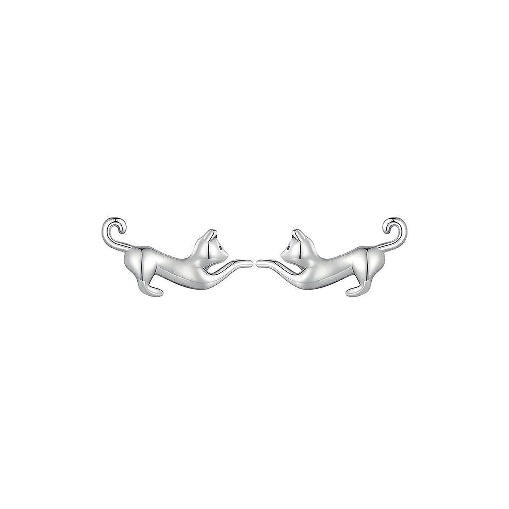 Aretes de Plata .925, Cats Twin, Miow
