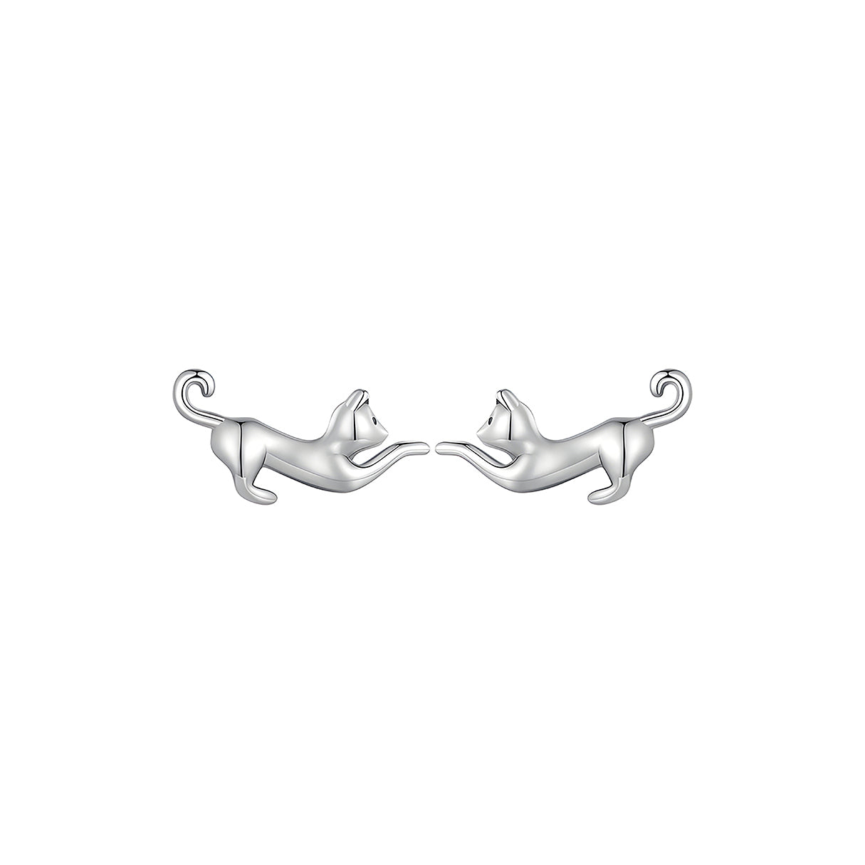Aretes de Plata .925, Cats Twin, Miow