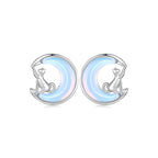 Aretes de Plata .925, Cats On The Moon, Miow