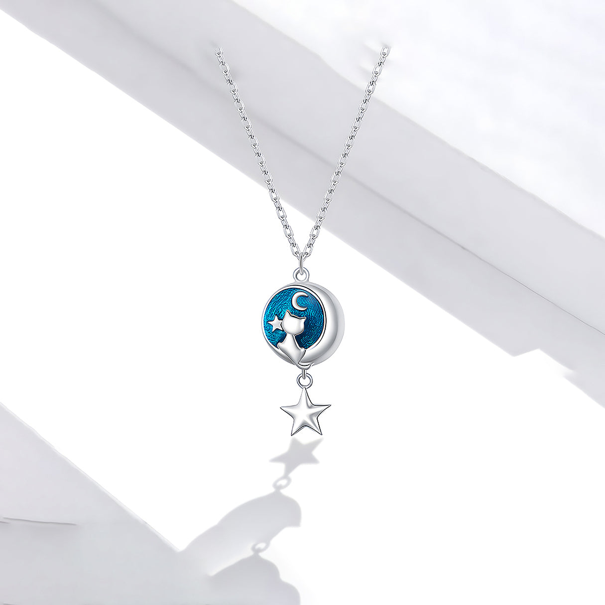 Collar de Plata .925, Night Star Cat, Miow