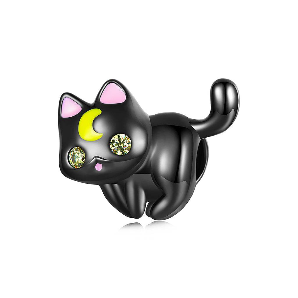 Charm de Plata .925, Black Kitten, Miow