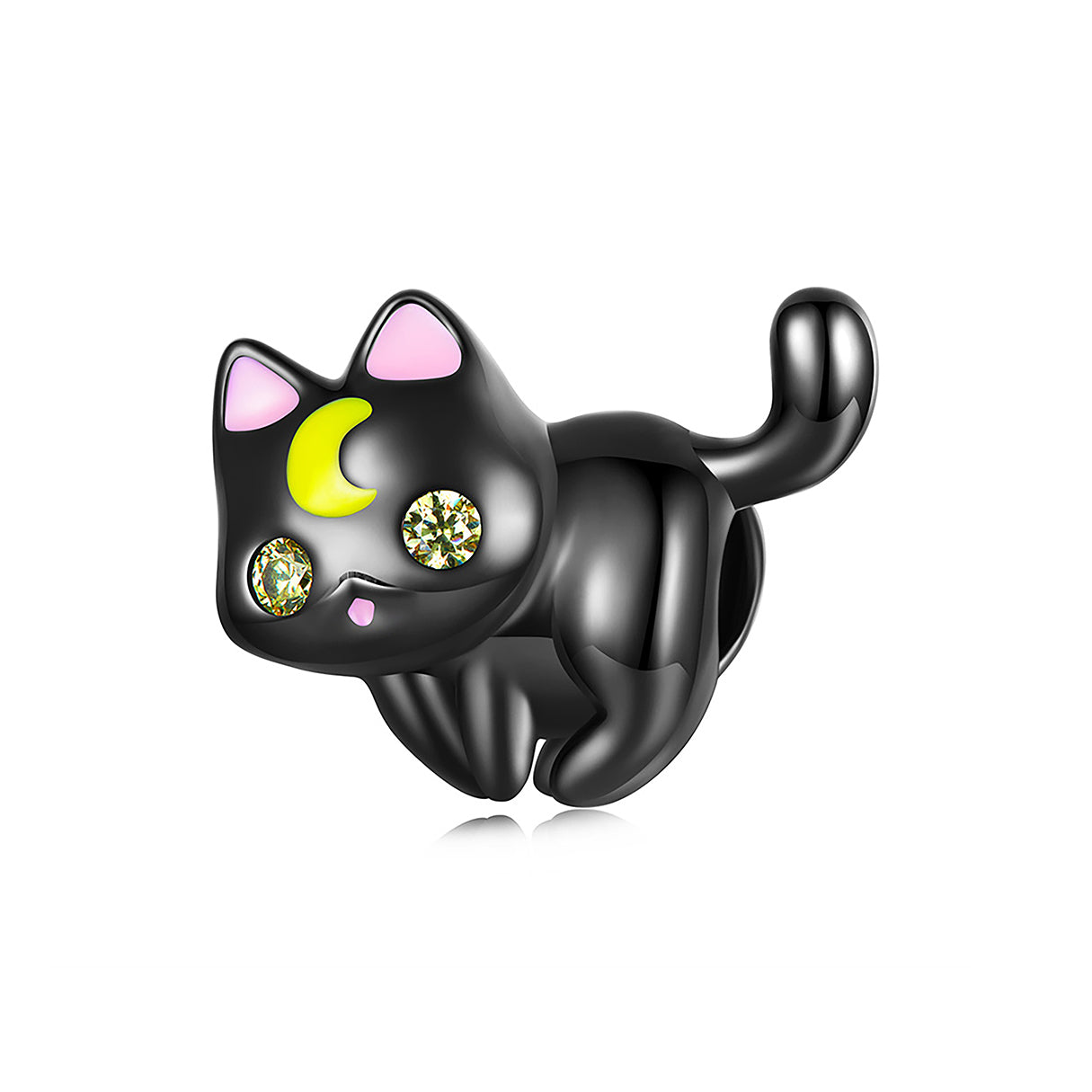Charm de Plata .925, Black Kitten, Miow